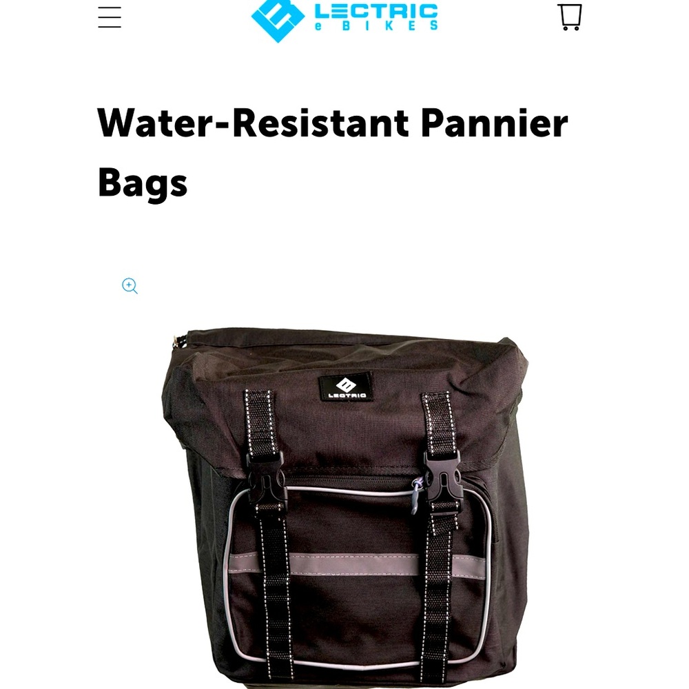 Waterproof saddlebags for electric bikes NWOT